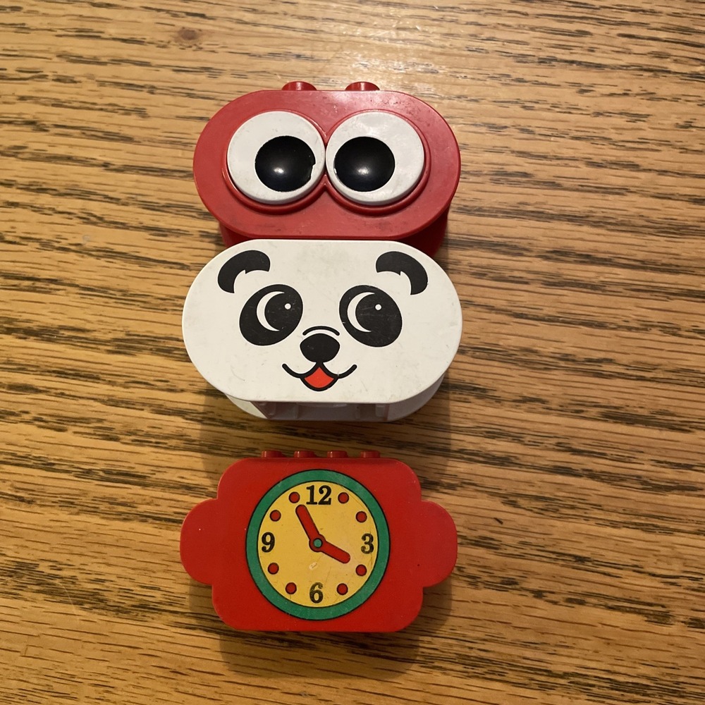 Lego Duplo rounded‎ ends Lot Of 3 Eyes, Face & Clock
